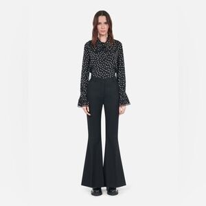 The Kooples Pleated wool-blend pants - Black